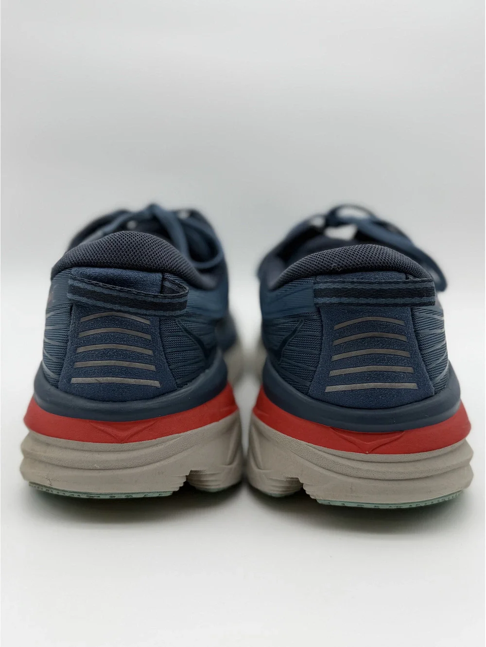 Hoka Bondi 7 Men's Running Shoes Size 13 Blue with Red Accents